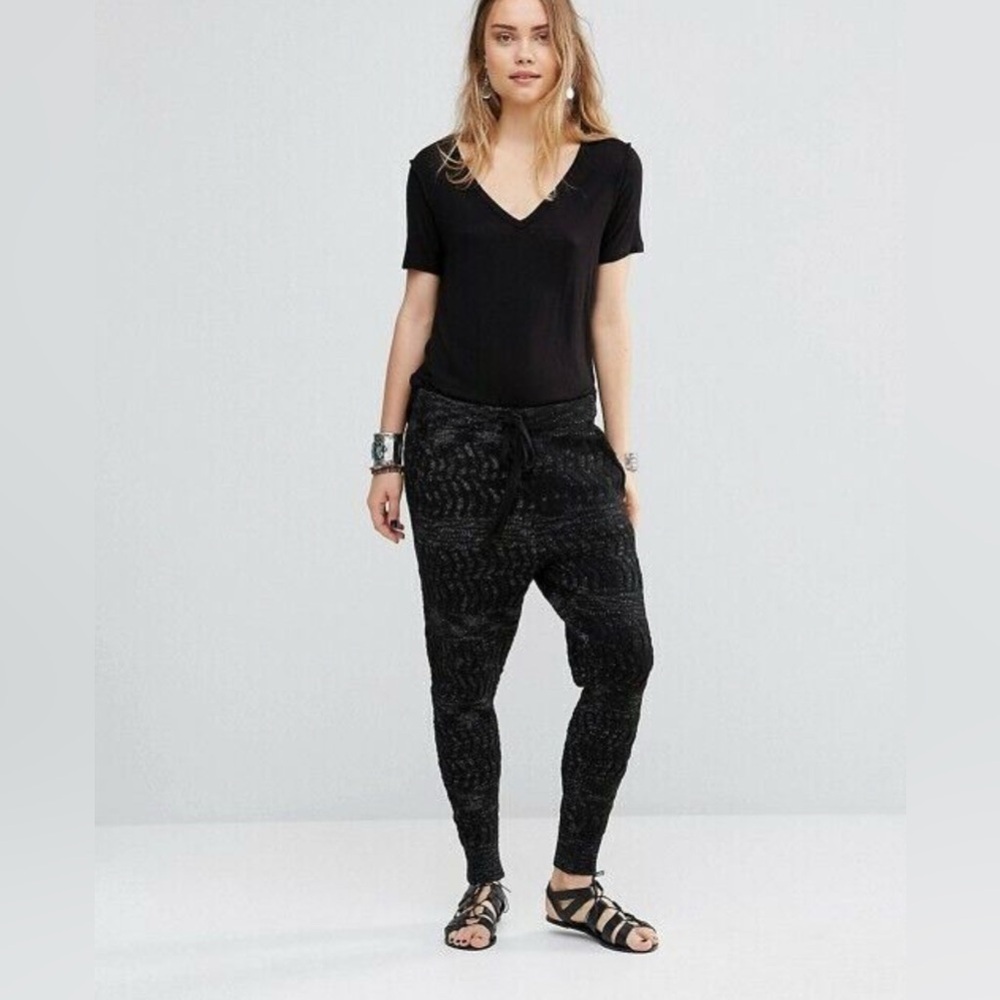 Free people oversized jogger road trip knit harem athletic sweat pants